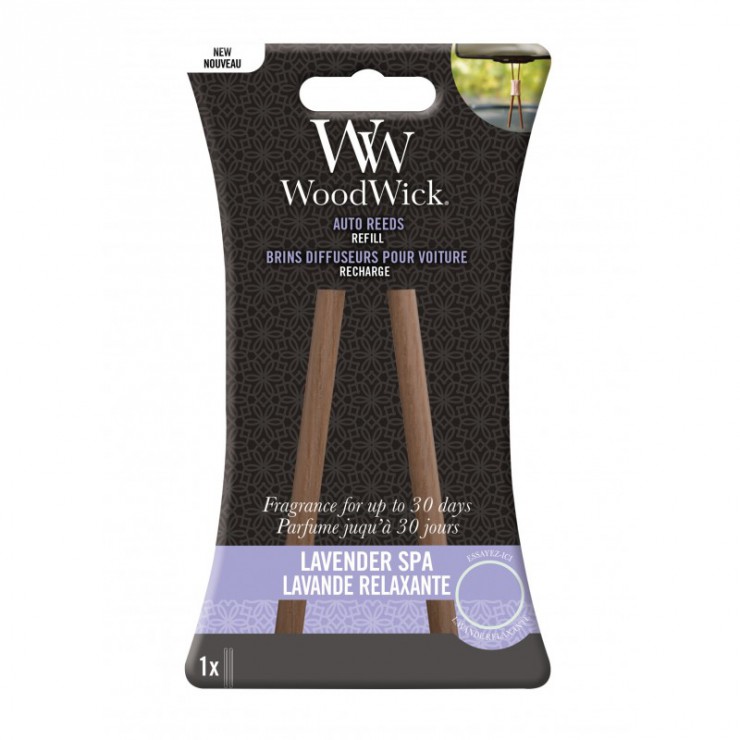 Woodwick Lavendel Spa Auto-Duftstäbchen zum Nachfüllen