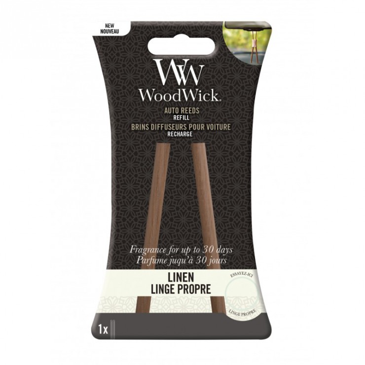 Woodwick Linen Auto-Duftstäbchen zum Nachfüllen