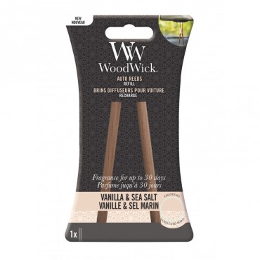 Vanille & Meersalz Woodwick Nachfüllstäbchen für Autoduft