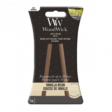 Woodwick Vanilla Bean Auto-Duftstäbchen zum Nachfüllen
