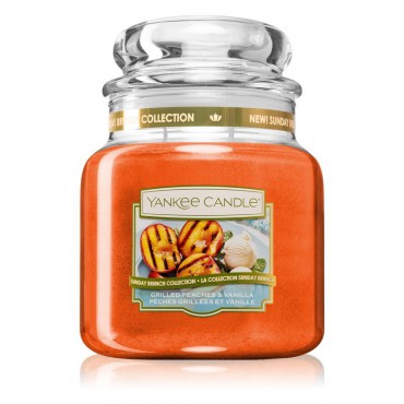 Medium Gegrillte Pfirsiche & Vanille Kerze von Yankee Candle