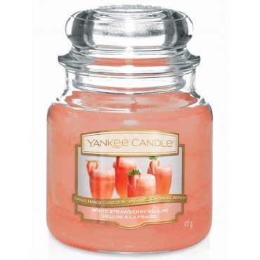 Yankee Candle White Strawberry Bellini Medium Kerze