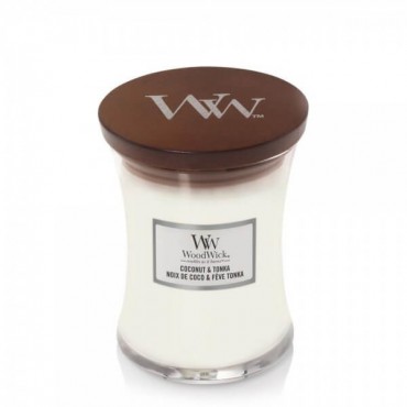 Medium Kokosnuss & Tonka Woodwick Kerze