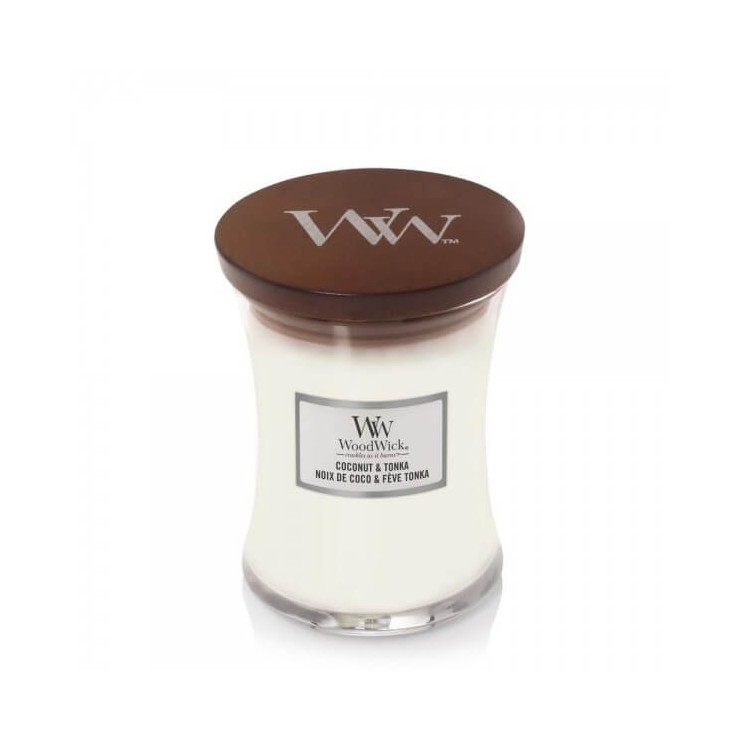 Medium Kokosnuss & Tonka Woodwick Kerze